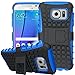 K-Xiang Galaxy S7 Case, (Armor Series) TPU Heavy Duty Dual Layer Shockproof Silicone Phone Protective Case Hybrid Kickstand Cover for Samsung Galaxy S7 2016 (S7(Blue))