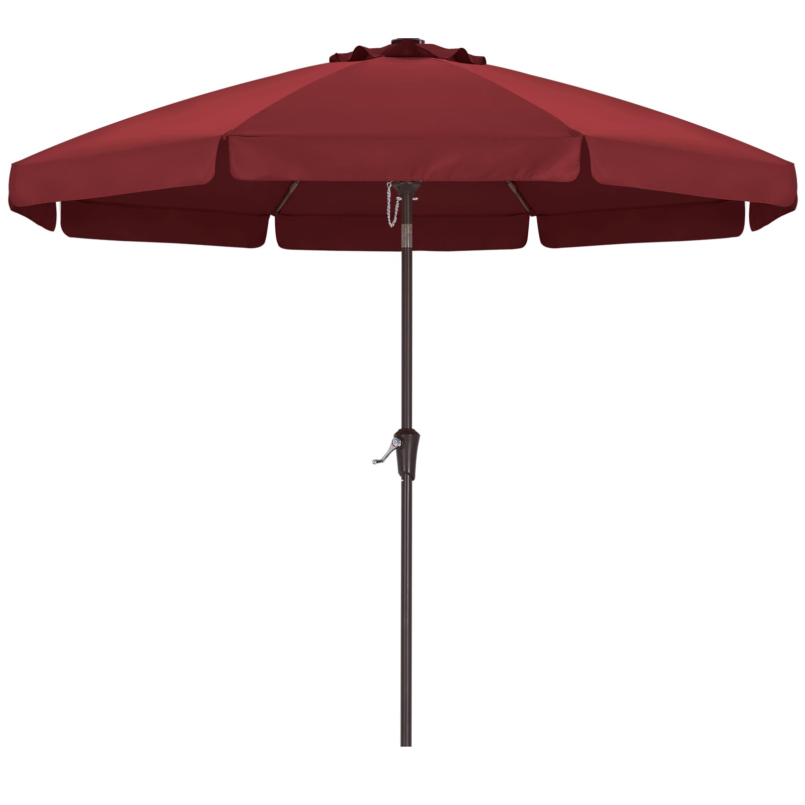 ABCCANOPY 2.3M Outdoor Table Market Umbrella Patio Umbrella with Tilt and Crank for Garden, Deck, Backyard and Pool, Burgundy