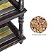 VASAGLE End Table with Colorful Storage Shelf, 3-Tier Narrow Side Table with Solid Wood Legs, Sturdy and Assembly Without Tools, Sofa Table for Living Room, Country Brown ULET18GL