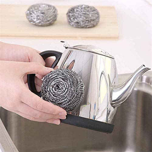 24 Pack 30g Stainless Steel Sponges Stainless Steel Scouring Pad, Steel Wool Scrubber, Metal