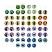 Julie Wang 20pcs Mixed Style Dragon Eyes Glass Cabochon Dome for Adult Crafts Making Jewelry Cameo Pendant Settings 25mm