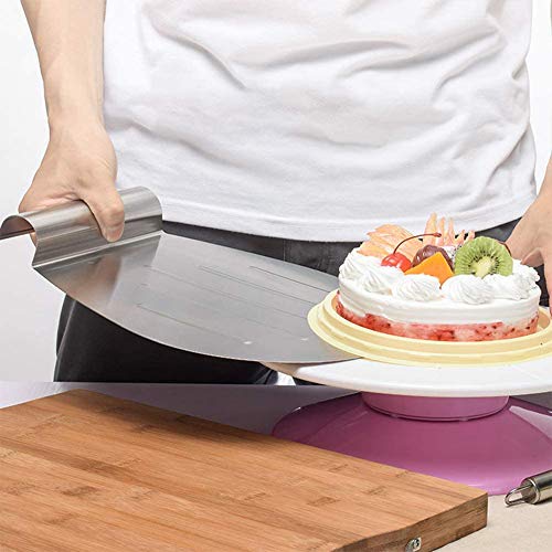 Cake Server, ronde pizza peel Bakers Paddle - RVS taartschep pizza paddle Peel Anti-cake bewegende plaat bakken… - Afbeelding 3