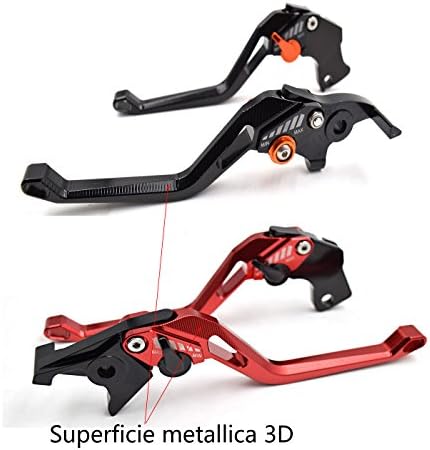 3D Metallic Surface Finish Motorycle Levers Clutch & Brake Levers Set for 748 1995-1998/916 1994-1998/800SS 2003-2004/900SS 1991-1998/ST2 1998-2003/ST4/S 1999-2003/HYPERMOTARD 796 2010-2012 Black