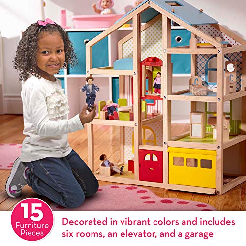 1 Melissa+Doug+Hi+Rise+Dollhouse+Furniture