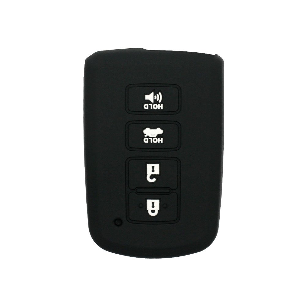 BROVACS Silicone Cover Protector Case Holder Skin Jacket Compatible with TOYOTA 4 Button Smart Remote Key Fob CV2419 Black