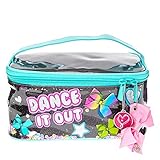JoJo Siwa Dance It Out Glitter Square Tote Carry Bag with Pink Bow Zipper