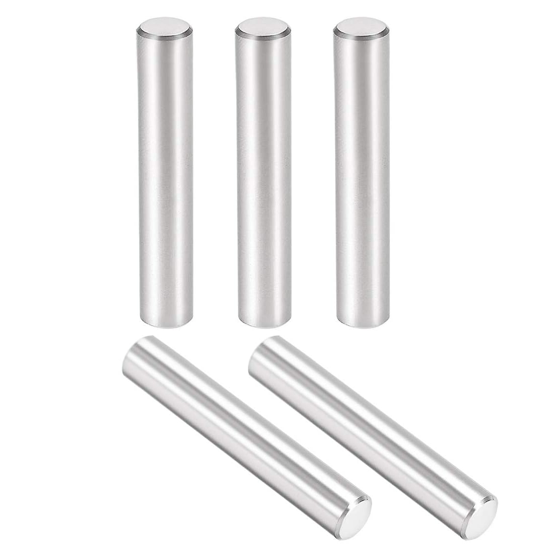 Unifizz 5Pcs 8 x 50mm Dowel Pin 304 Stainless Steel Shelf Pegs Support Shelves Silver Tone