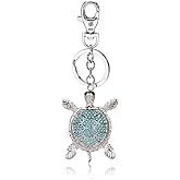 Liavy's Sea Turtle Charm Fashionable Keychain - Sparkling Crystal - Unique Gift and Souvenir