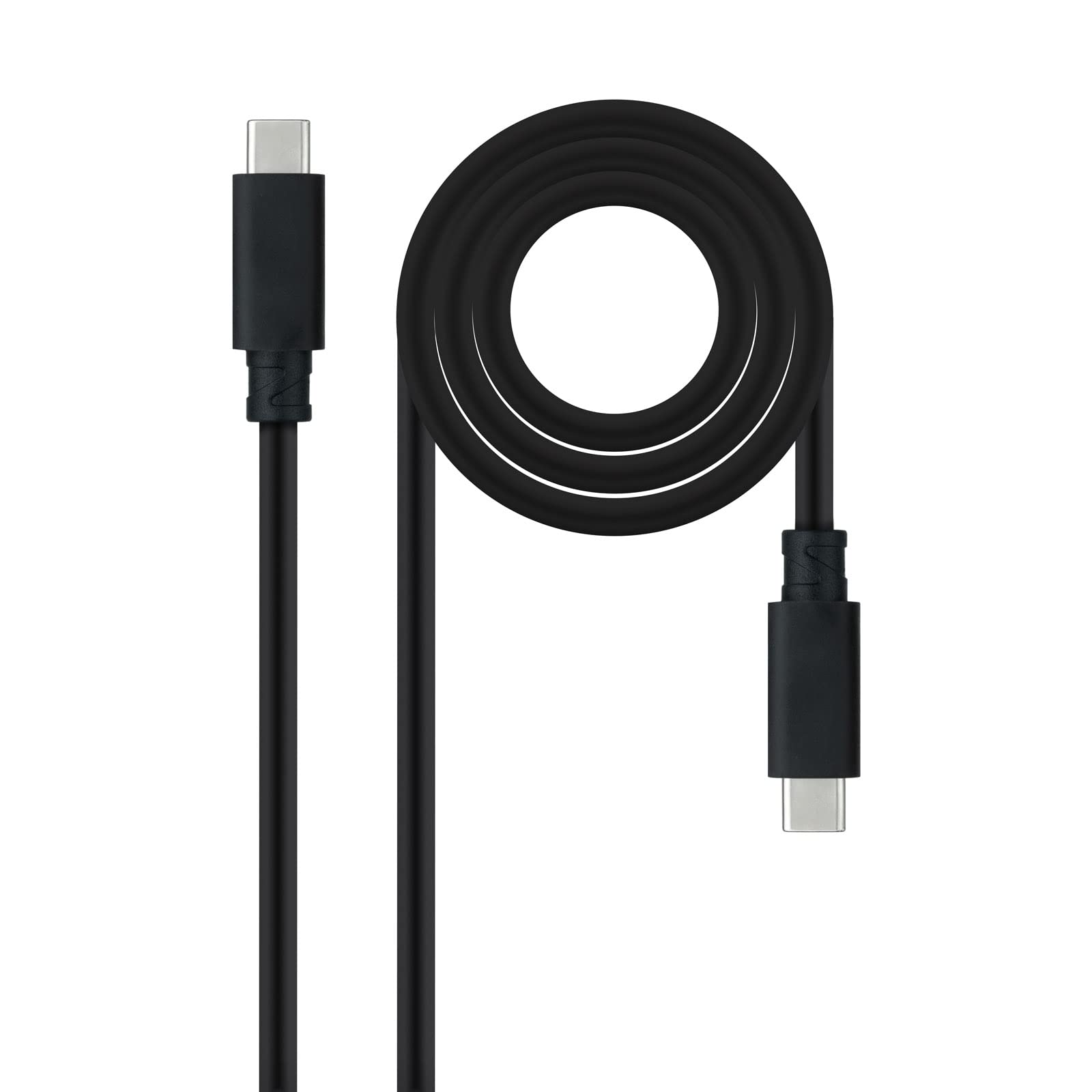 NANOCABLE 10.01.4101-L150 USB 3.1 Gen2 Cable 10Gbps 5A, 4K/60Hz, USB-C/M-USB-C/M, Black, 1.5 m