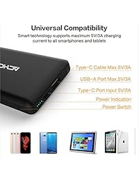 USB y puerto Type C multifuncional portátil Universal Compatible soporte de espalda banco de la energía 10000 mAh para Nintendo Interruptor, Smartphone, iPhone, y Tablet. Alta velocidad de carga y recarga banco de la energía