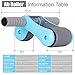 Ranbow Versatile Folding Abdominal Wheel Workout Equipment, 2-Wheeled Mute Home Gym Exercise Fitness Ab Roller Wheel Load up to 400lb in Blue Grey