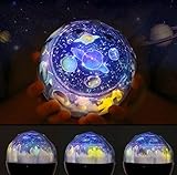 Alkbo Night light projection lamp Star Romantic Rotating Sky Cosmos Cover Projector Night Lighting for Children Adults Bedroom, Mood/Decorative Light, Baby Nursery Light