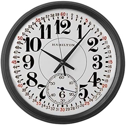YiiHaanBuy Hamilton Railroad Pocket Watch - Large 10in Round Wall Clock, Unique Decorative Clock.