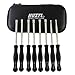 HUZTL 8 Pcs Carburetor Adjustment Tool with Case Included Pac Man/ Small Head Pac Man/ Single D/ Small Head Single D/ Double D/ Hexagon/ 7 Teeth Splined/ 21 Teeth Splined for 2 Cycle Carburetor Engine