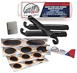RocRide 16-PC Inner Tube Patch Bicycle Repair Kit. Also for Inflatable Dinghies, ATVs, BMX and Motorcycles