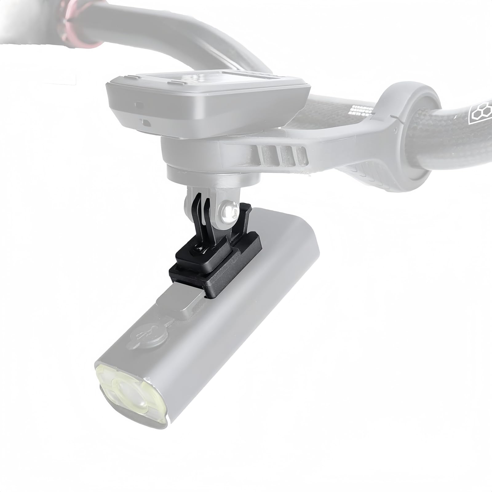 NELboNs Bike Light Adapter Mount Compatible with Rock BROS V9M-1000, Gaci Ron V9M-1000, V9C-400 IPX3, Flashlight Adapter for Bike GPS Computer Bracket