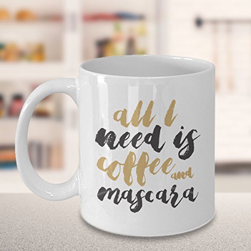 Mascara Mug 11oz All I Need Is Coffee And Mascara | Desertcart Barbados
