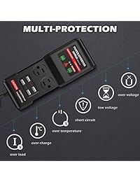 LST 300W Inversor de corriente para automóvil DC 12V   24V a 110V AC Convertidor de auto 2 tomas de CA 4 puertos USB Cargador Adaptador de CA para automóvil DC a AC Inversor con encendedor de cigarrillos Socket