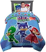 Franco MZ77J8 Kids Bedding Super Soft Comforter with Sheets and Plush Cuddle Pillow Set, 5 Piece Twin Size, PJ