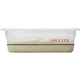 KEVJES 6L Clear Dough Proofing Container with Level Tracking Band, Holds Up to 3000g of Sourdough and Pizza Dough, Bulk Fermentation Rising Box with Lid, BPA-Free, Stackable &amp; Dishwasher Safe (1pack)