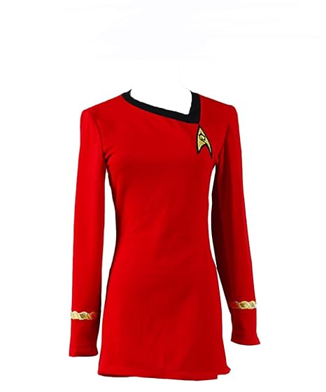 Fuman Star Trek Uniform Kleid TOS Kostüm Rot Damen XXXL