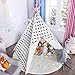 Asweets Kids Teepee Tent, Children Play Tent, Indoor Outdoor Cotton Play Tent for Girls & Boys Kids (Grey Heart Tent)