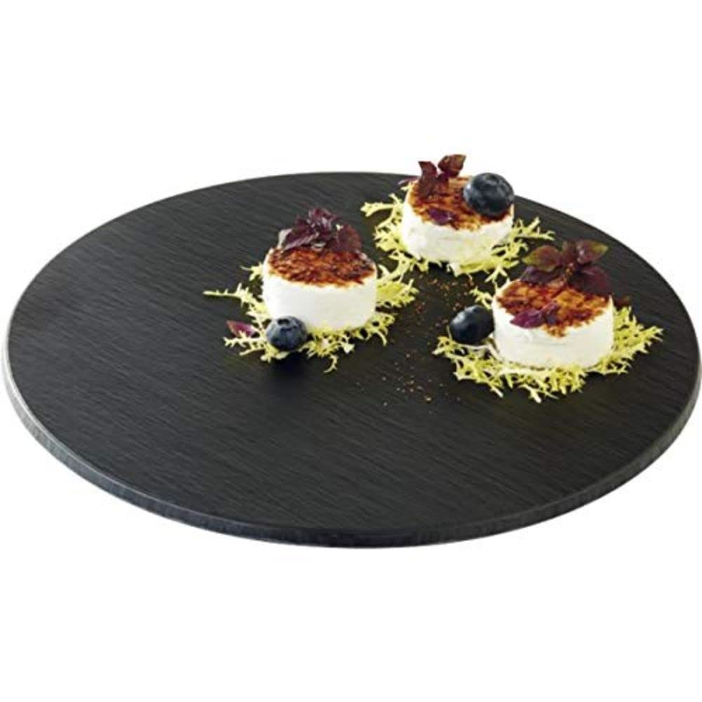 APS Round Melamine Slate Tray - 300mm (B2B)