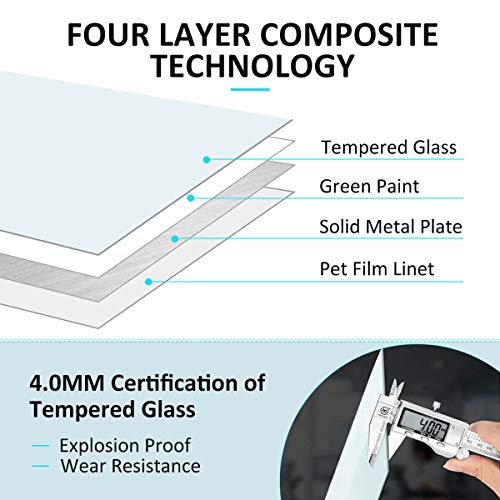 ZHIDIAN Glass Whiteboard Dry Erase Board, 48x30" Modern Large