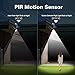 Solar Lights Outdoor Motion Sensor - 800Lumens 8 LED Spotlight 5-Watt Solar Lights Outdoor IP66 Waterproof, Wireless Solar Flood Light for Porch Garden Patio Driveway Pathway,Aluminum (Black)