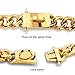 18k Big Gold Dog Necklace,Large Medium Dogs Boys Girls, Personalized 19mm Wide 16-26Inches Oversized Thick Cuban Link Dog Collar