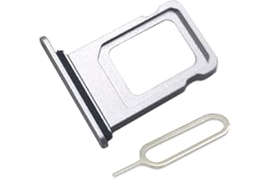 LIBAI-V SIM Card Slot Holder Replacement Part for iPhone 11 Incl Eject Pin + Cloth (White)