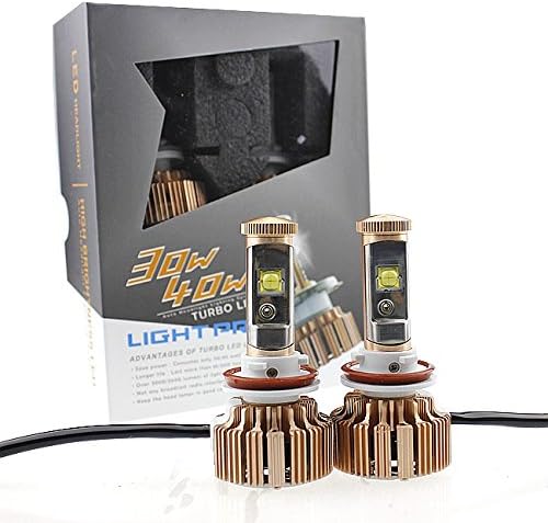 All Seasons LED Gold Edition 7200Lm &amp; 60W/Set Auto LED Headlight Kit or Fog Light Bulb. (H11/H8, 8000K Blue)