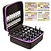 Essential Oil Carrying Case/Roller Bottle Organizer - Storage for 25-33 Bottles - Holds 15-30ml 1oz & 10ml Roll on Bottles - (Carry Handle On Top) Free Roller Bottle Opener & 192 Labels