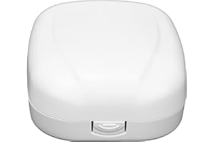 Hearing Aid Case, Portable Hearing Aid Hard Case Sound Amplifier Protective Storage Box for BTE CIC IIC ITE, White