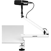 Shure SH-BROADCAST2 Low-profile Articulating Desktop Mic Boom Stand - White