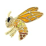 Topaz Brown Bee Swarovski Crystal Pin Brooch