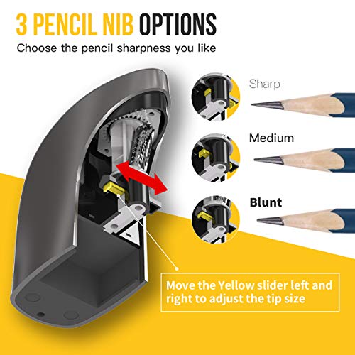 Electric Pencil SharpenerCNASA Rechargeable Automatic Pencil Sharpener, Helical Blade to Fast