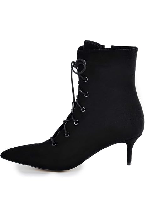 lace up kitten heel ankle boots
