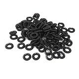 100pcs Spiral Elastic Hair Tie Bands Ponytail Holder - Black M