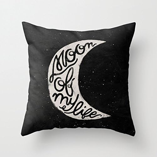 LCArtStore Moon Of My Life 18x18 Square Decorative Throw Pillow Case Cushion Cover