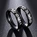 Blowin Her King His Queen Black Stainless Steel Wedding Band Set Anniversary Engagement Promise Ring