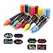 TANMIT Liquid Chalk Markers Fine Tip for Chalkboard, 8 Pack Pastel White Erasable & Washable Markers with Chisel Tip for Sewing, Kids, Art, Menu & Bistro Boards - Free Chalkboard Labels