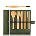 Bamboo Utensils | Bamboo Travel Utensils | Camping Utensils Set | Reusable Cutlery Set - Include Knife, Fork, Spoon, Chopsticks, Reusable Straw, Brush