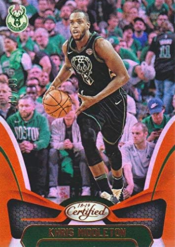 2018-19 Certified Basketball Mirror Orange #7 Khris Middleton 40/99 Milwaukee Bucks