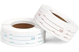 1000 Pcs Removable Freezer Food Labels 1 x 2in Waterproof Dissolvable Food Storage Stickers Label Paper for Refrigerator Cont