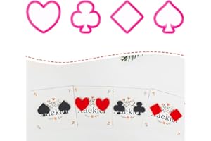 Xaekicr Card Suit Polymer Clay Cutters Set - 4PCS Clay Cutters for Earrings, Classic Heart Spade Diamond Club Shapes, Polymer Clay Molds, Clay Tools for DIY Jewelry Making