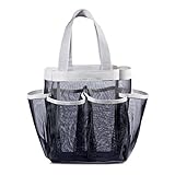 7 Pocket Shower Caddy Tote, Black - Keep Your Shower Essentials Within Easy Reach. Shower Caddies Are Perfect For College Dorms, Gym, Shower, Swimming And Travel. Mesh Allows Water To Drain Easily.