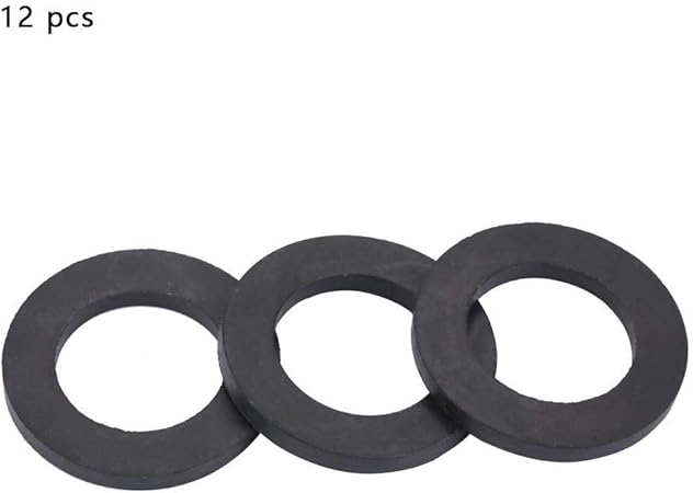 12pcs Flat Rubber Washers Rubber O Ring Seals Water Pipe Connector