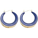 Fashion Acrylic Circle Huggie Hoop Earrings for Women Colorful Enamel Round Drop Earrings Boho Statement Dangle Earrings Jewelry Accessories