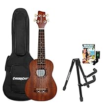 Sawtooth ST-UKE-MS-KIT-2 Mahogany Soprano Ukulele with Quick Start Guide, Stand, Gig Bag & Tuner
